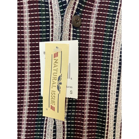 Natural Issue Men’s Vintage Style Collared Striped Shirt Size Small - Picture 5 of 8